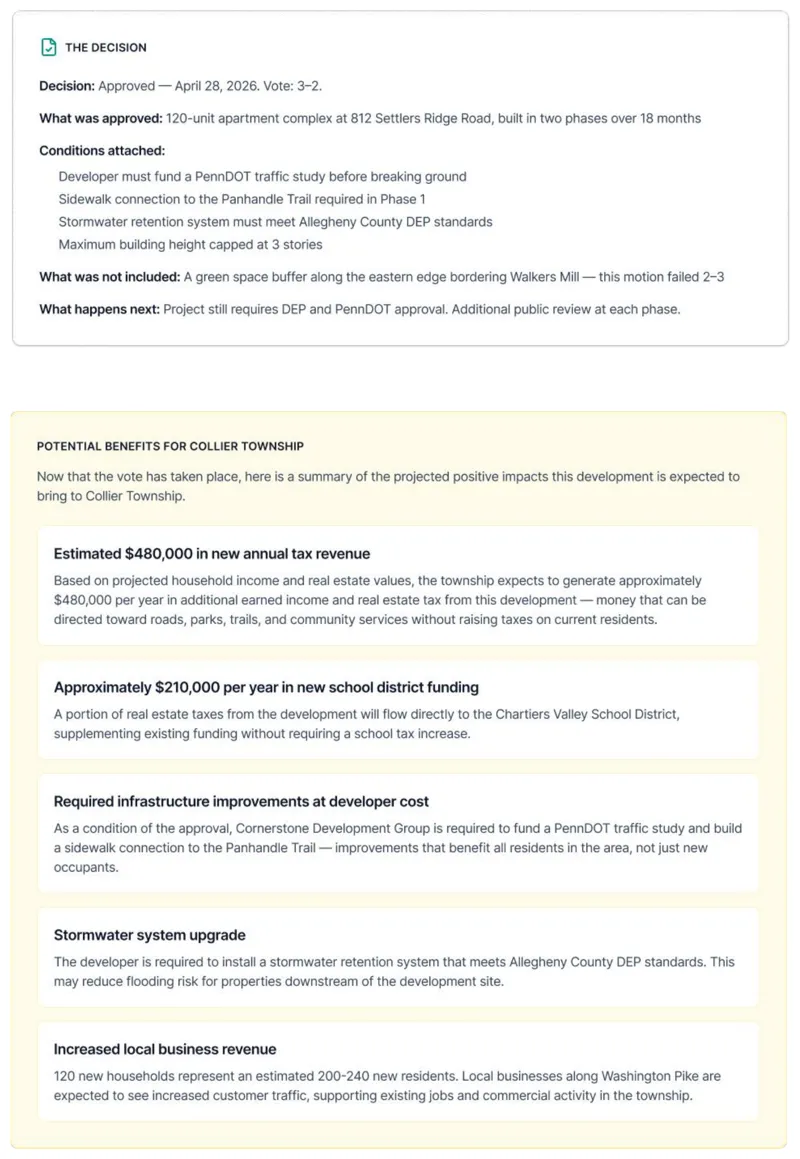 Resident prototype: the decision and its conditions