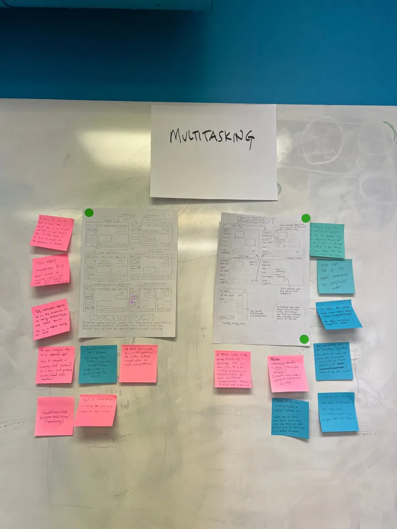 Sketch wall: multitasking