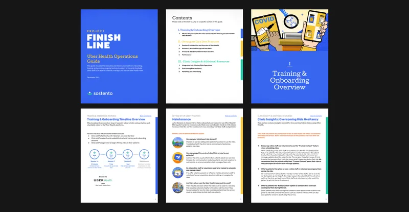 Selected pages from the program training guide